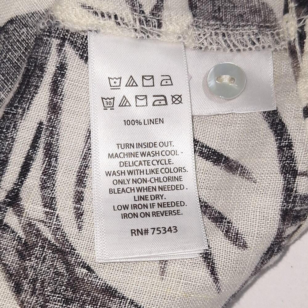 Tahari Linen Dress 3X Khaki Tropical Midi A Line Pockets Sleeveless Resort NWT - Picture 6 of 13